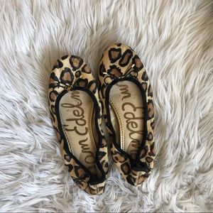 Sam Edelman Leopard Calf Hair flats